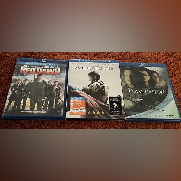Other - Red Dawn/American Sniper/Pearl Harbor Blu Rays.